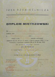 Dyplom mistrzowski